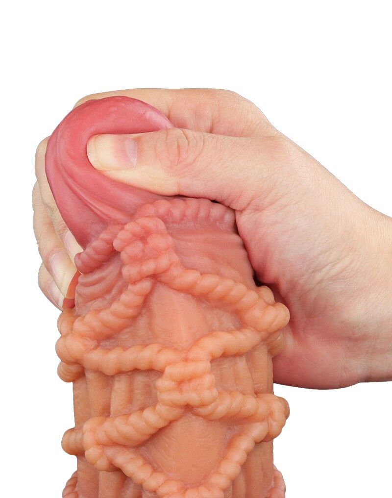 4363 15 Lovetoy Extremer Dildo mit Seilmotiv 24 cm – Bild 4