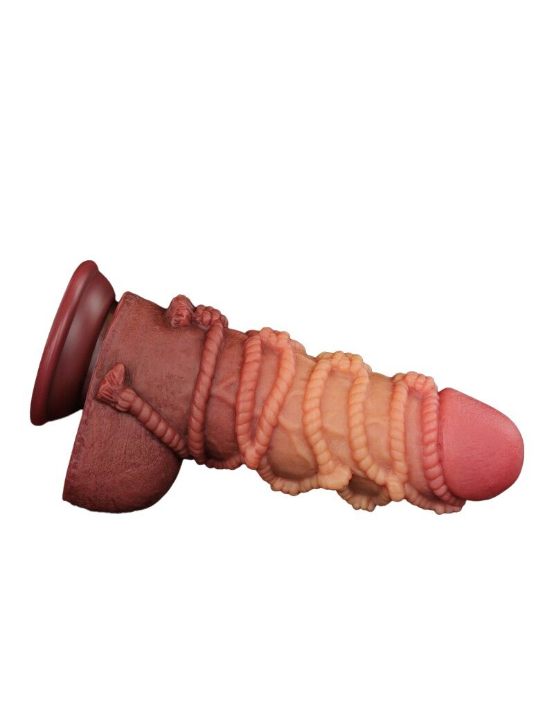 4363 7 Lovetoy Extremer Dildo mit Seilmotiv 24 cm – Bild 2