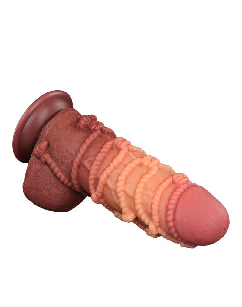4363 8 Lovetoy Extremer Dildo mit Seilmotiv 24 cm – Bild 3