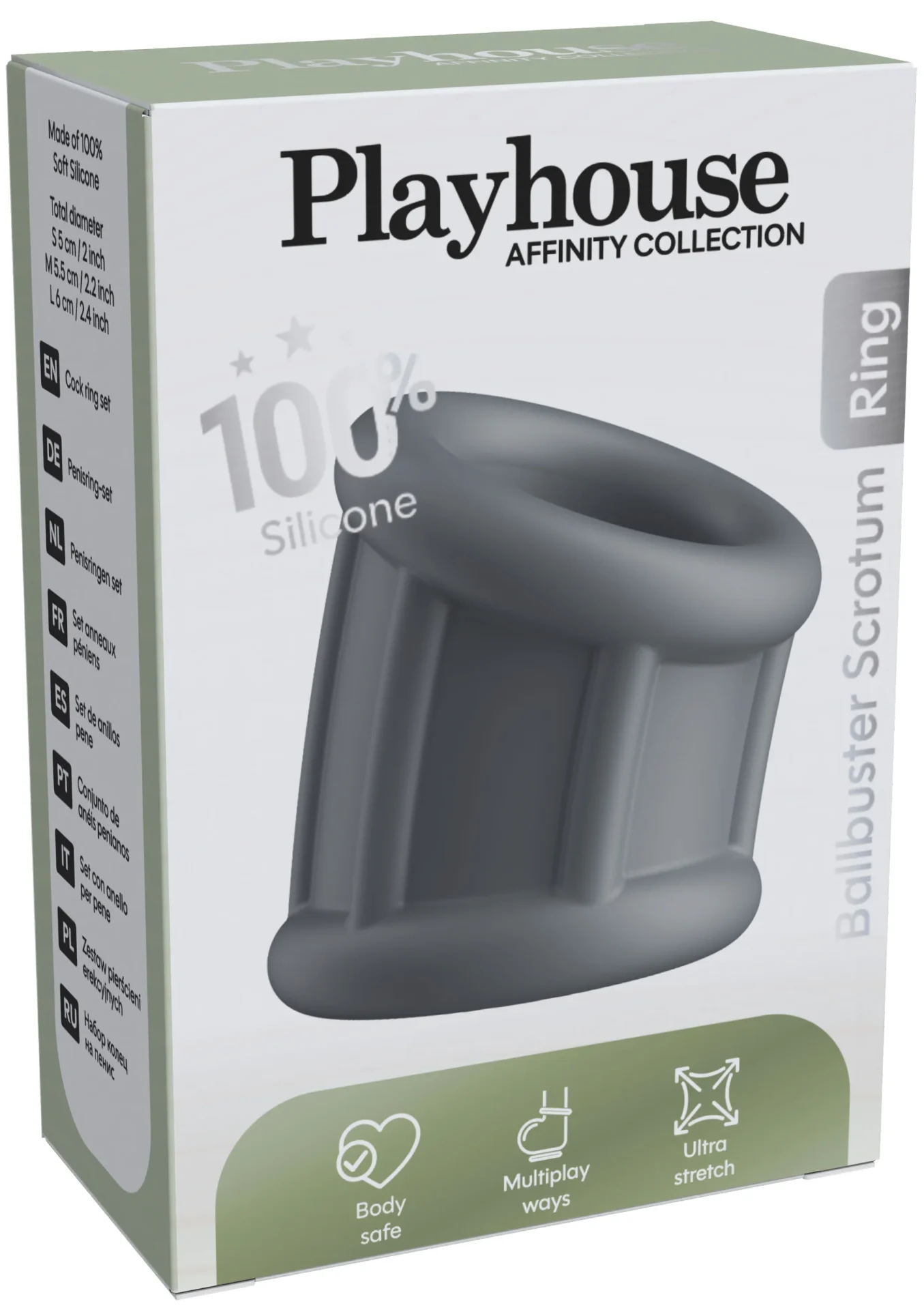 25610 GREY 02 Playhouse Ballbuster Scrotum Ring – Bild 5